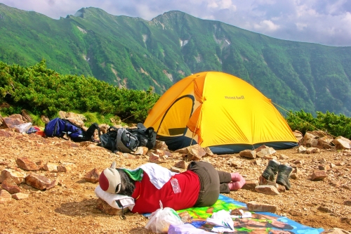 冷池山荘テント場
